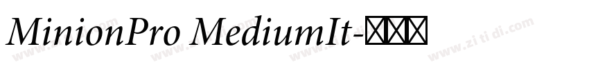 MinionPro MediumIt字体转换